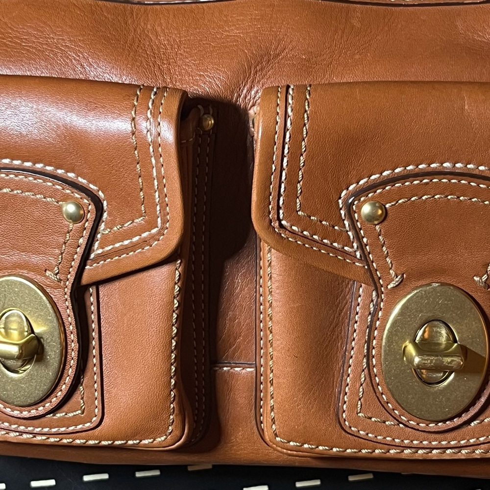 Coach 65th Anniversary Limited Edition Mandy Legacy Leather Shoulder Bag-Cognac